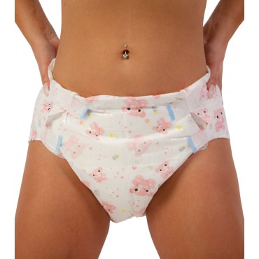 PINK TEDDY BEAR DIAPERS