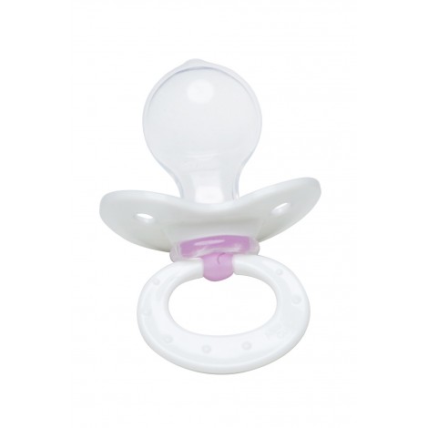 WHITE AND PINK  PACIFIER