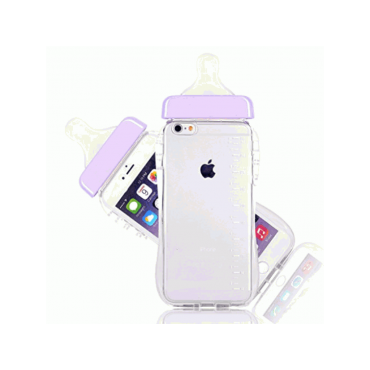 Purple Baby Bottles iPhone Case
