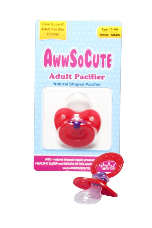 Adult Red Glitter Pacifier - Image 4