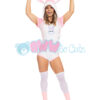 White Velvet Bunny Hop Onesie