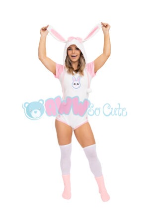 White Velvet Bunny Hop Onesie